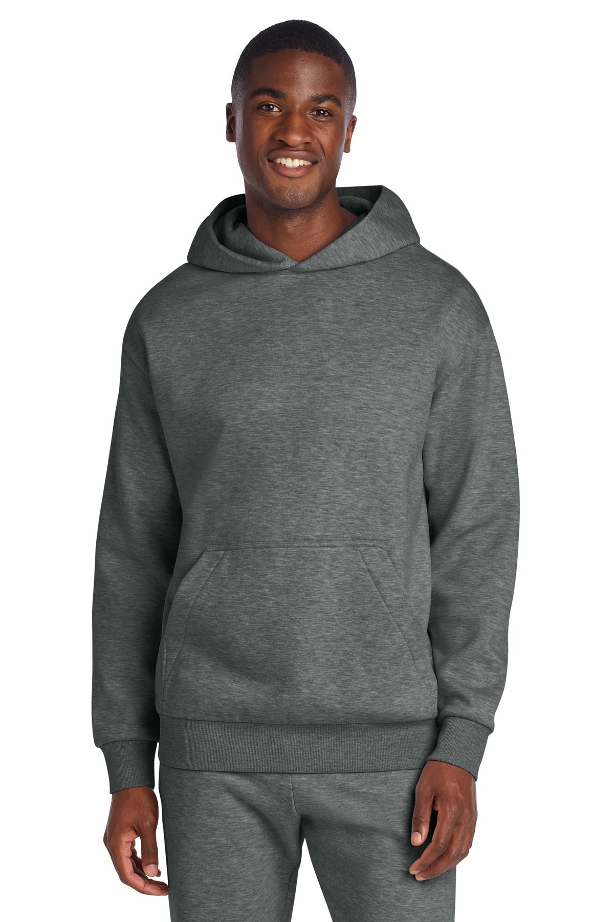 Custom logo District® V.I.T.™ Heavyweight Fleece Hoodie DT6150 in Grey Frost