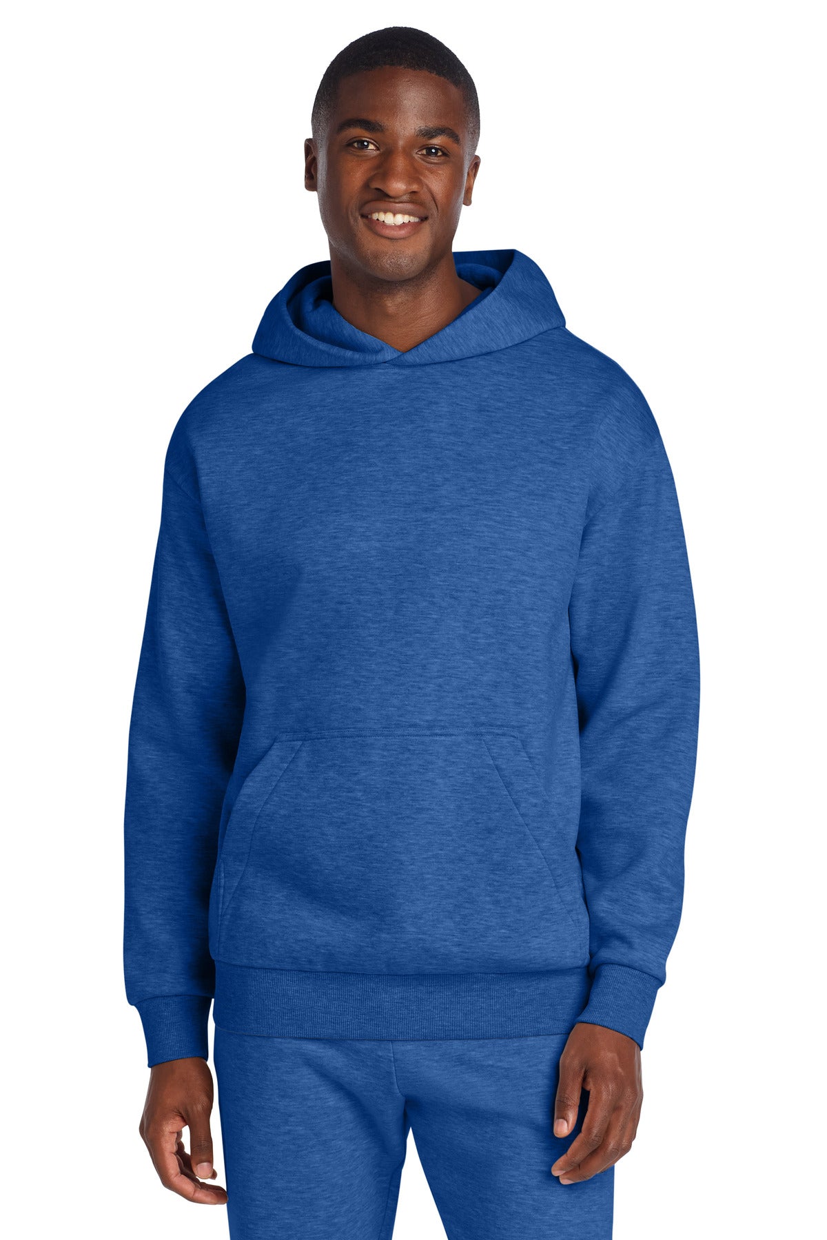 Custom logo District® V.I.T.™ Heavyweight Fleece Hoodie DT6150 in Royal Frost