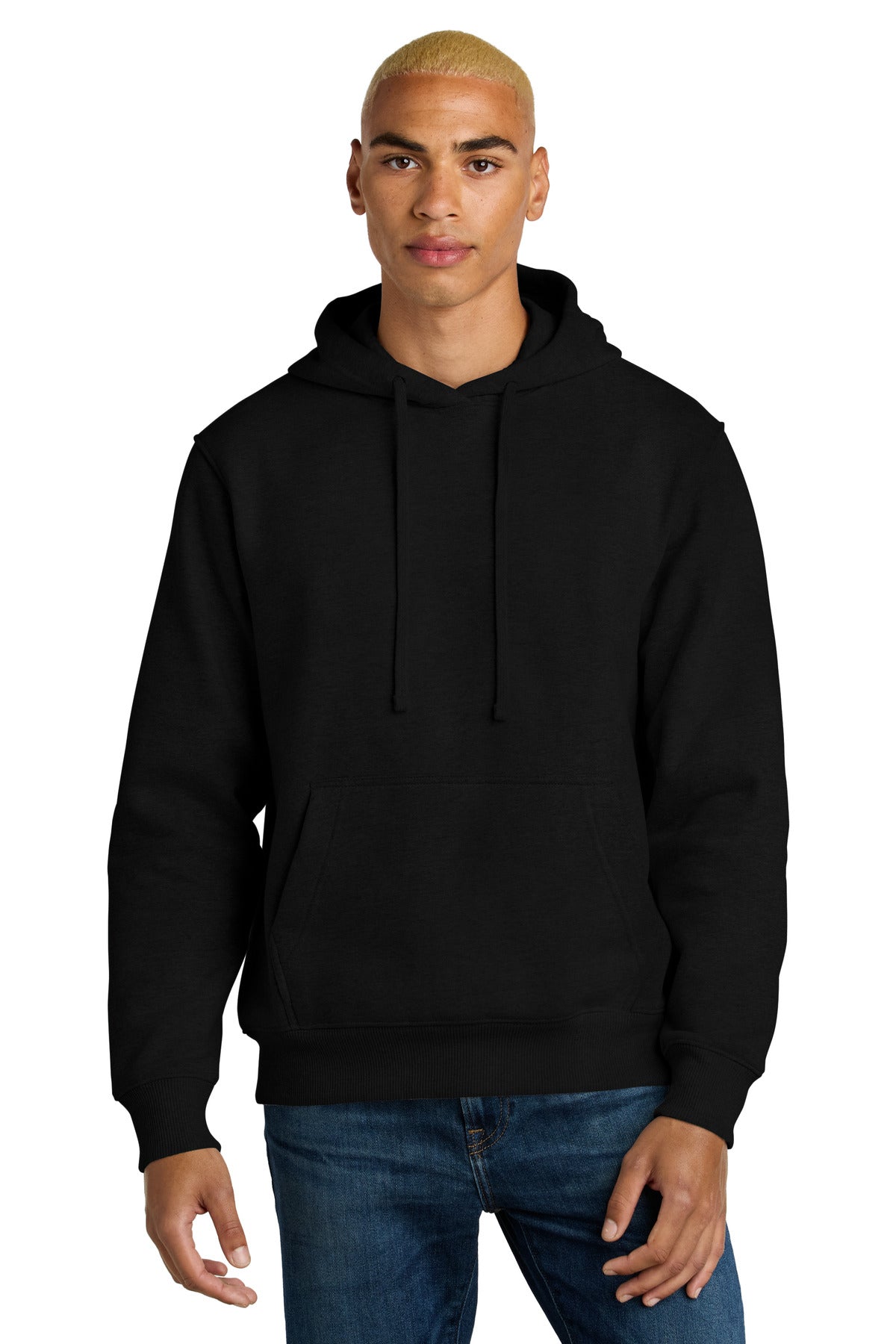 Custom logo District® V.I.T.™ Super Heavyweight Fleece Hoodie DT6600 in Black