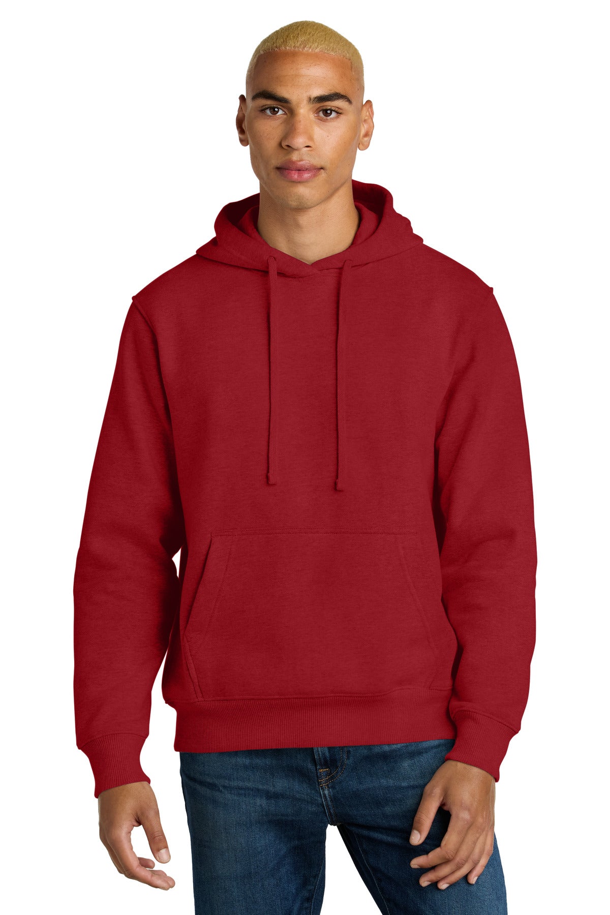 Custom logo District® V.I.T.™ Super Heavyweight Fleece Hoodie DT6600 in Classic Red