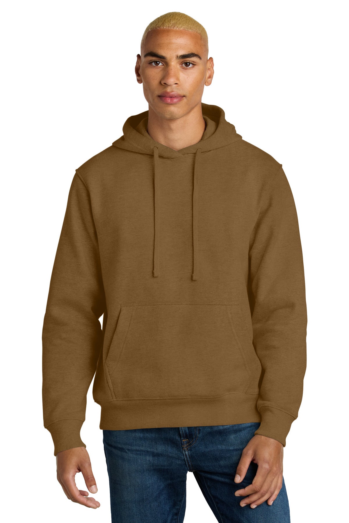 Custom logo District® V.I.T.™ Super Heavyweight Fleece Hoodie DT6600 in Duck Brown