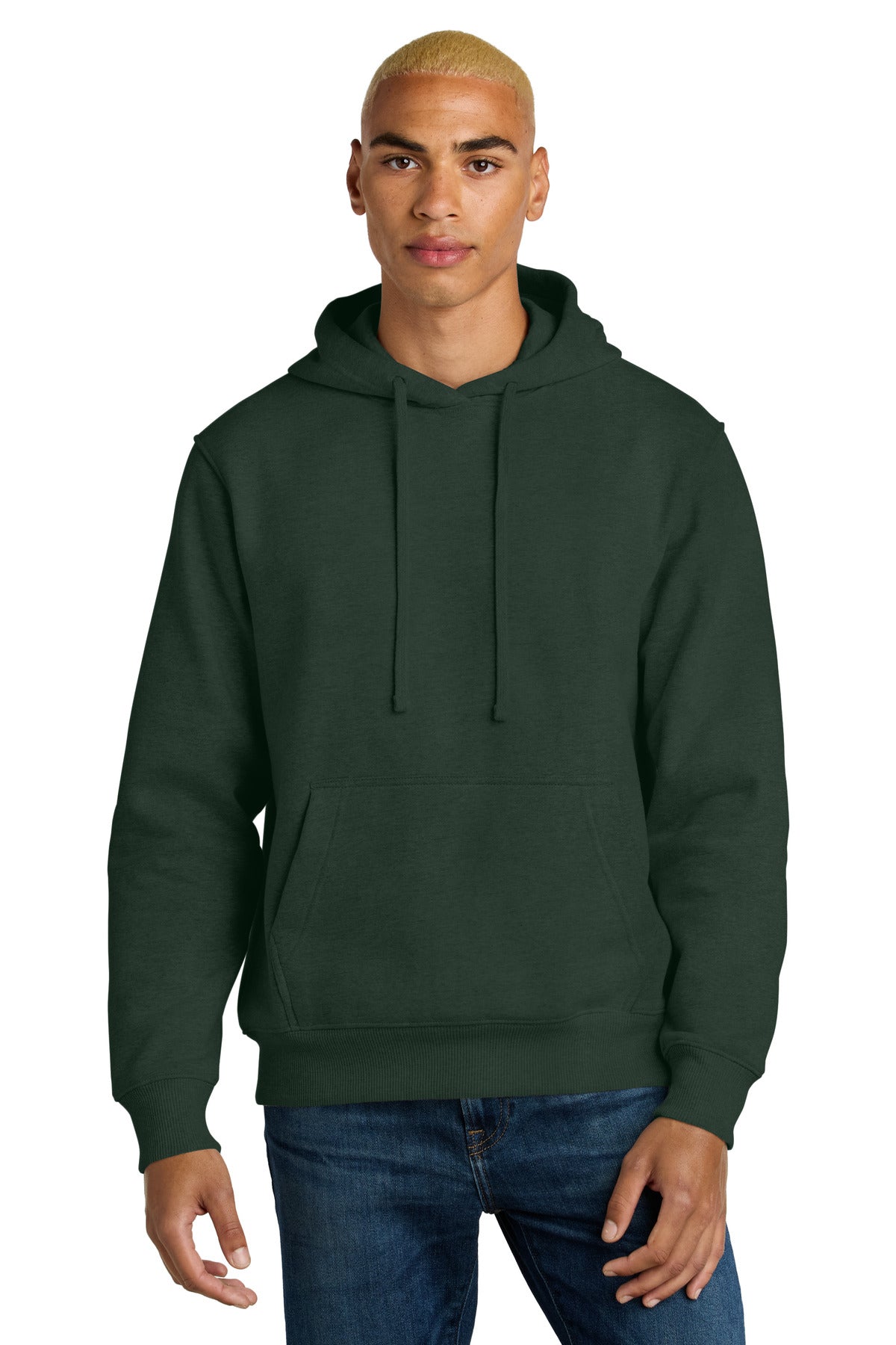 Custom logo District® V.I.T.™ Super Heavyweight Fleece Hoodie DT6600 in Forest Green