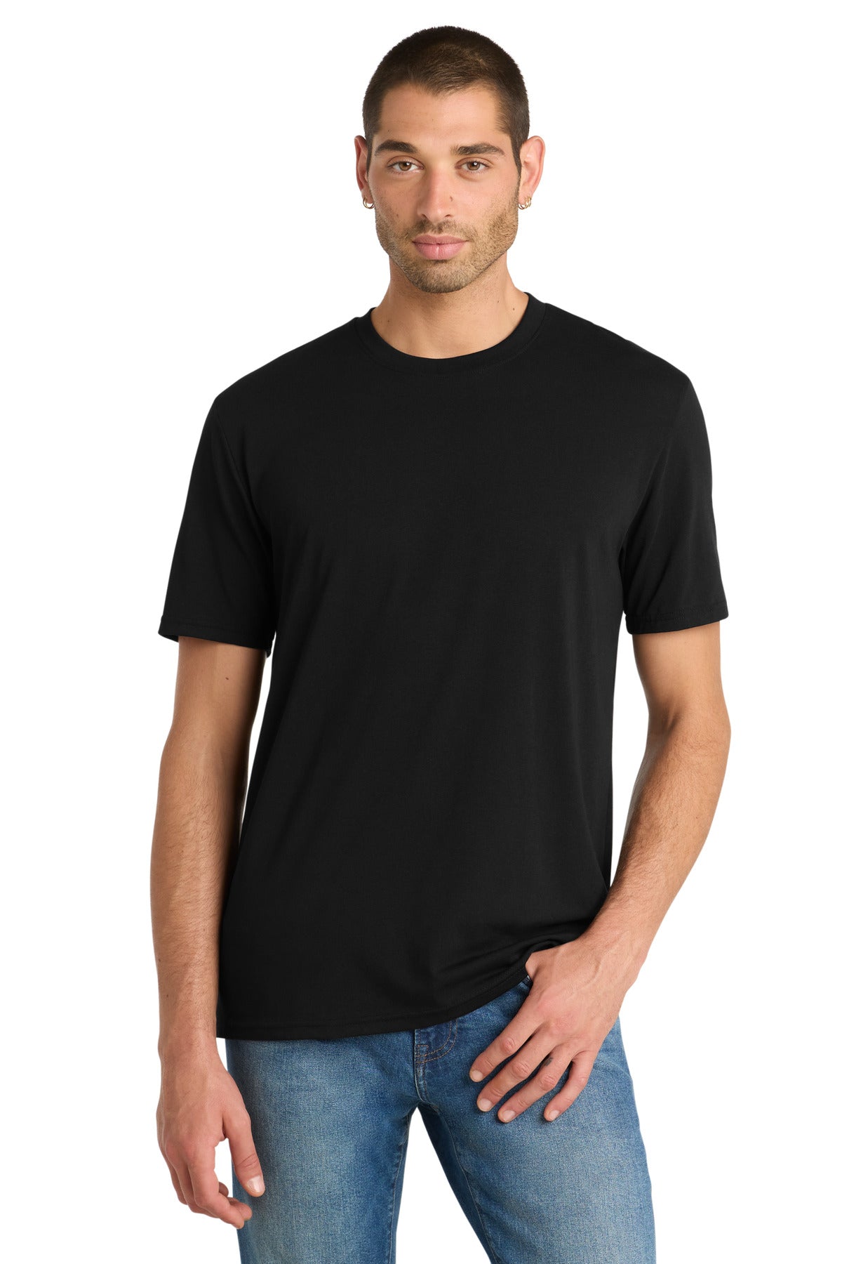 Custom logo District ® Flex Tee DT7500 in Black