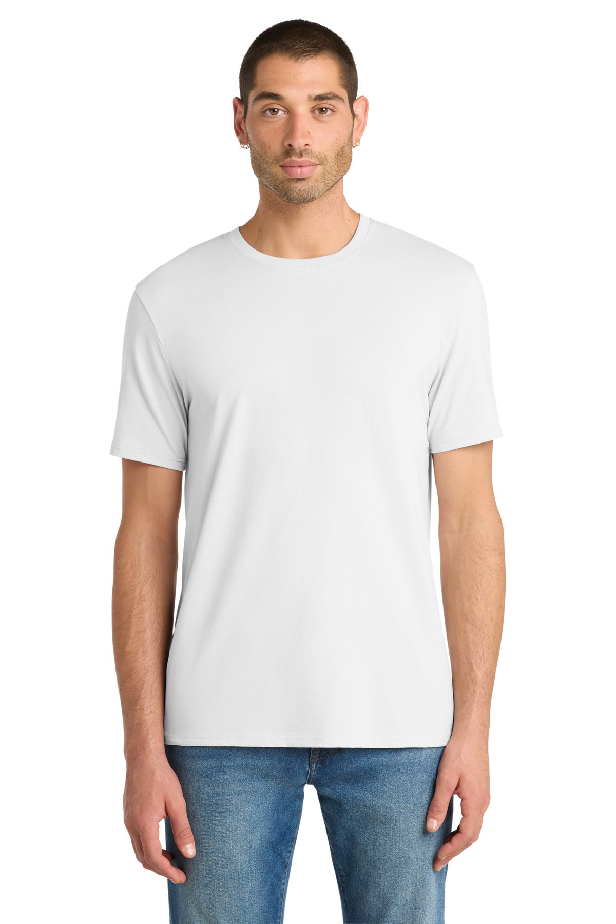 Custom logo District ® Flex Tee DT7500 in White