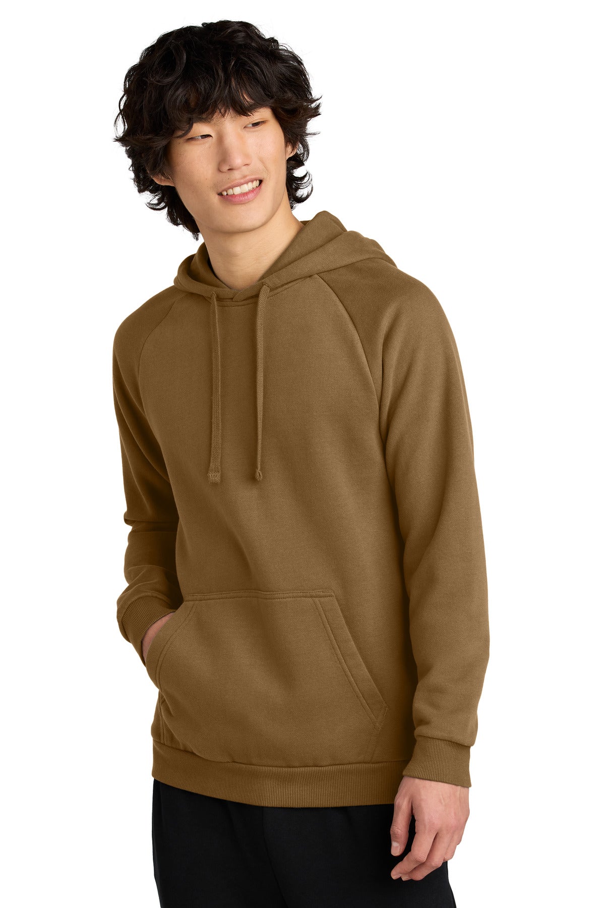 Custom logo District® Cloud Fleece Hoodie DT7800 in Duck Brown