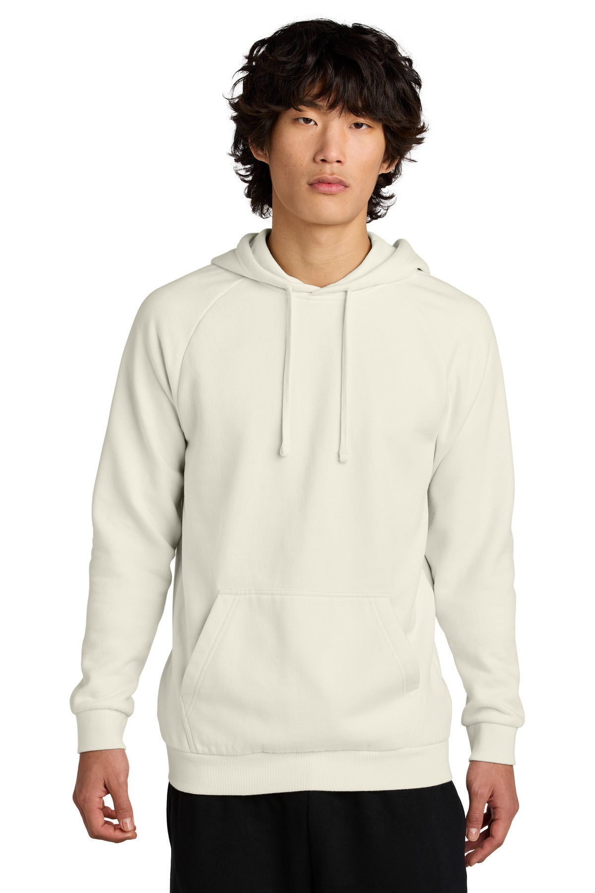 Custom logo District® Cloud Fleece Hoodie DT7800 in Gardenia