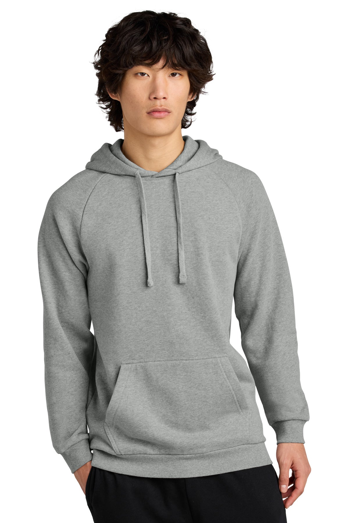 Custom logo District® Cloud Fleece Hoodie DT7800 in Heathered Steel