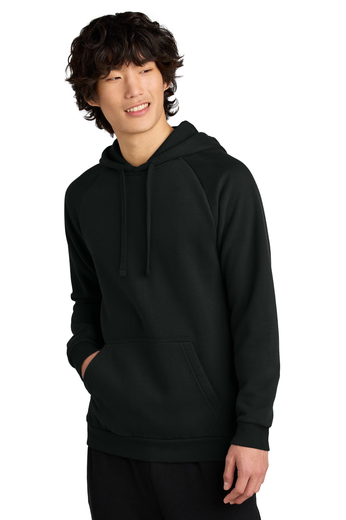 Custom logo District® Cloud Fleece Hoodie DT7800 in Jet Black