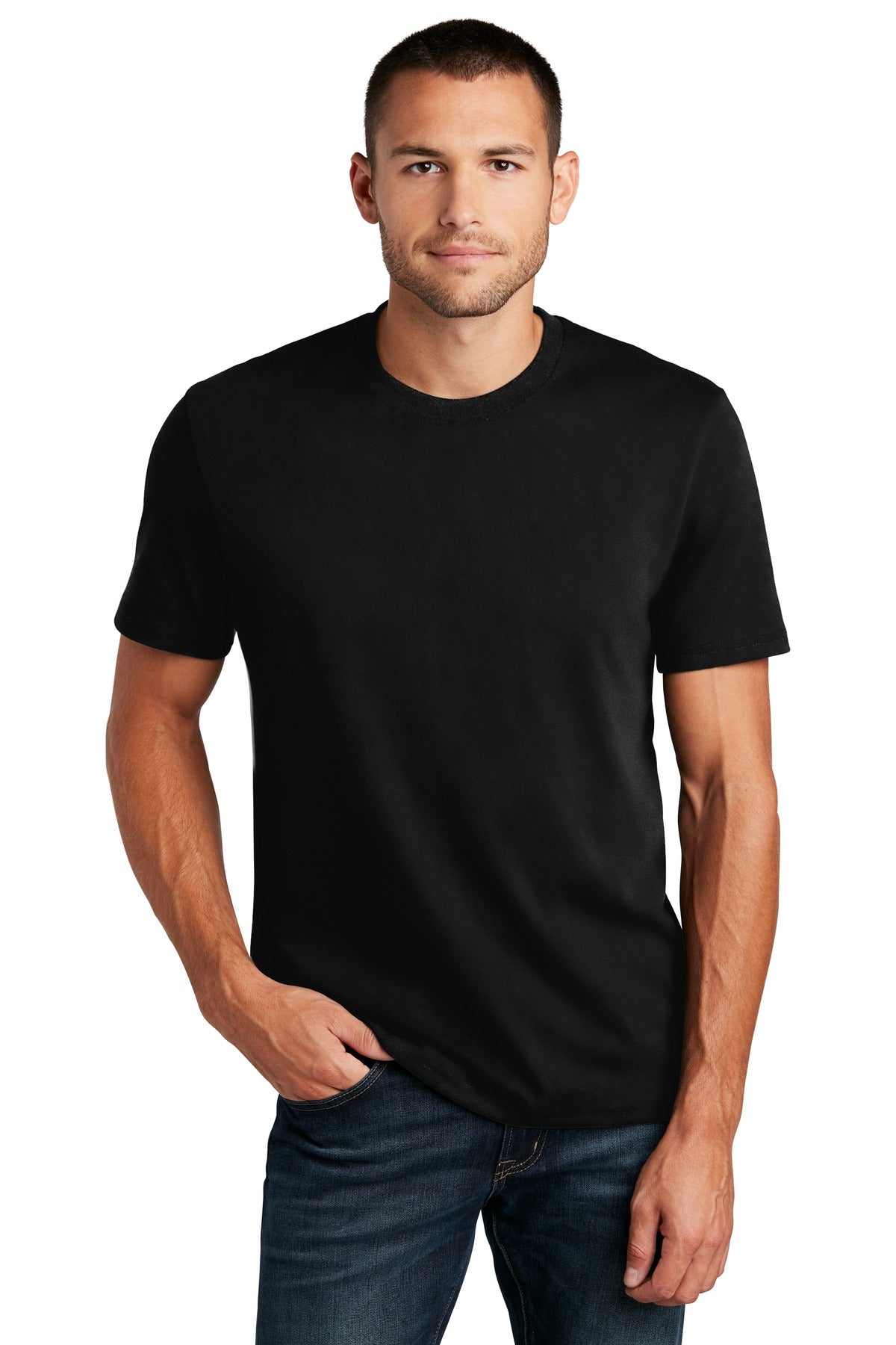 Custom logo District ® Re-Tee ™ DT8000 in Black