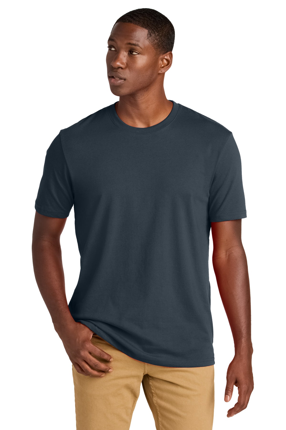 Custom logo District ® Re-Tee ™ DT8000 in True Navy