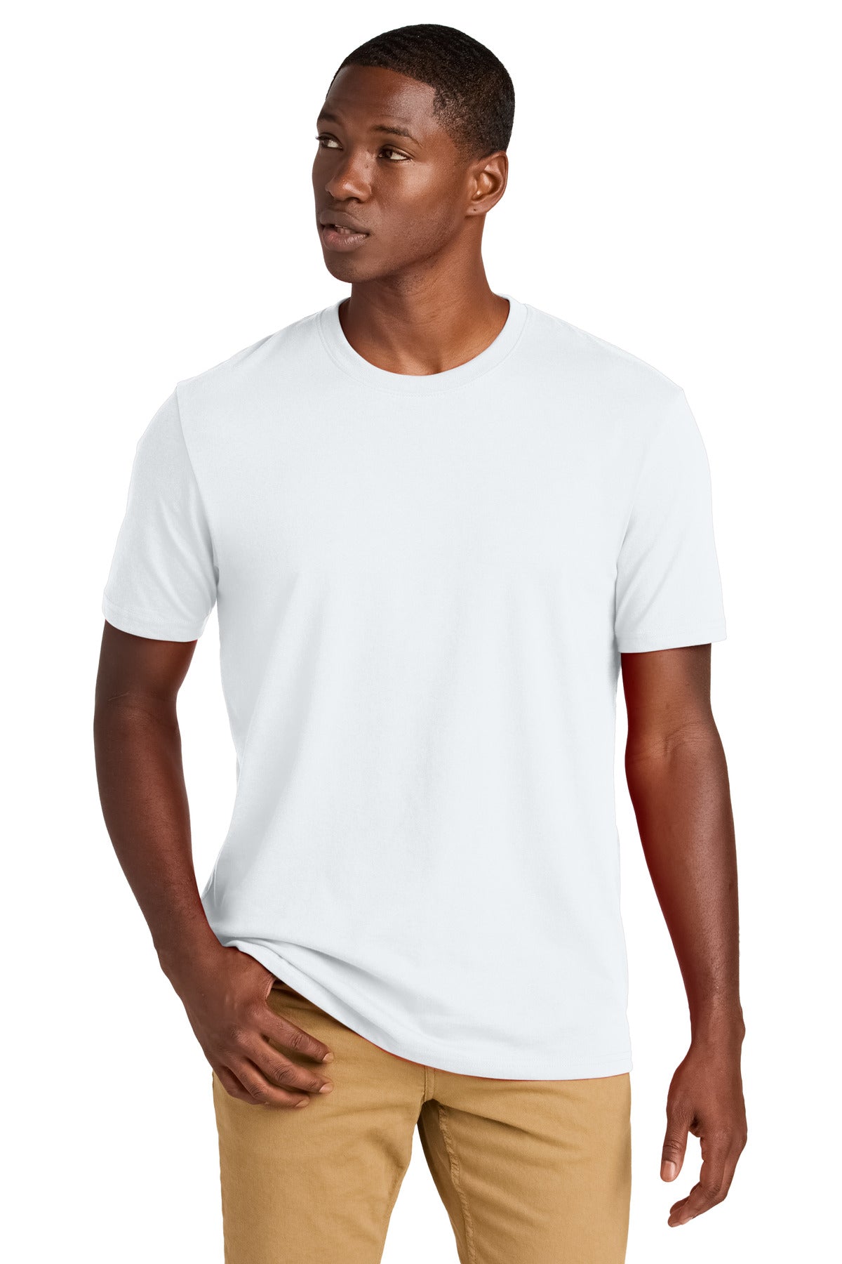 Custom logo District ® Re-Tee ™ DT8000 in White