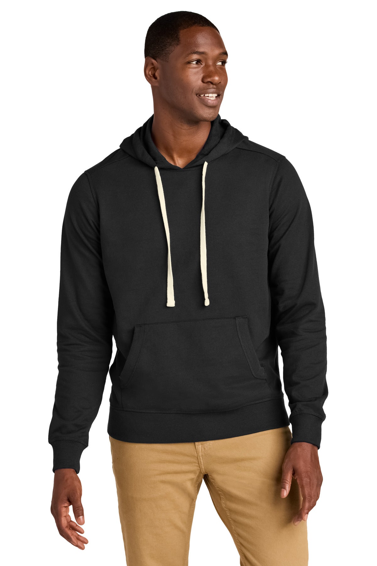 Custom logo District® Re-Fleece™Hoodie DT8100 in Black