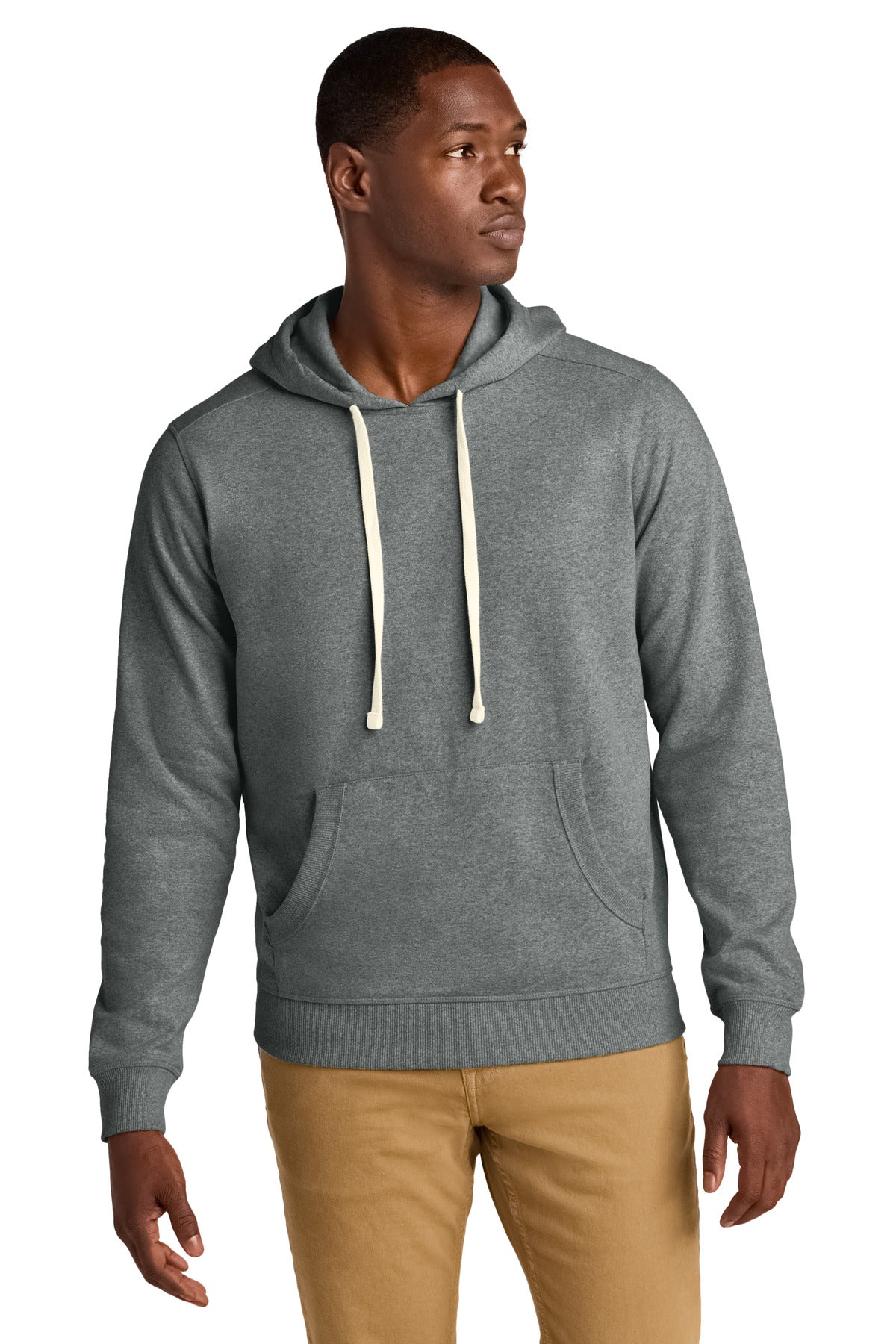 Custom logo District® Re-Fleece™Hoodie DT8100 in Deep Grey Heather
