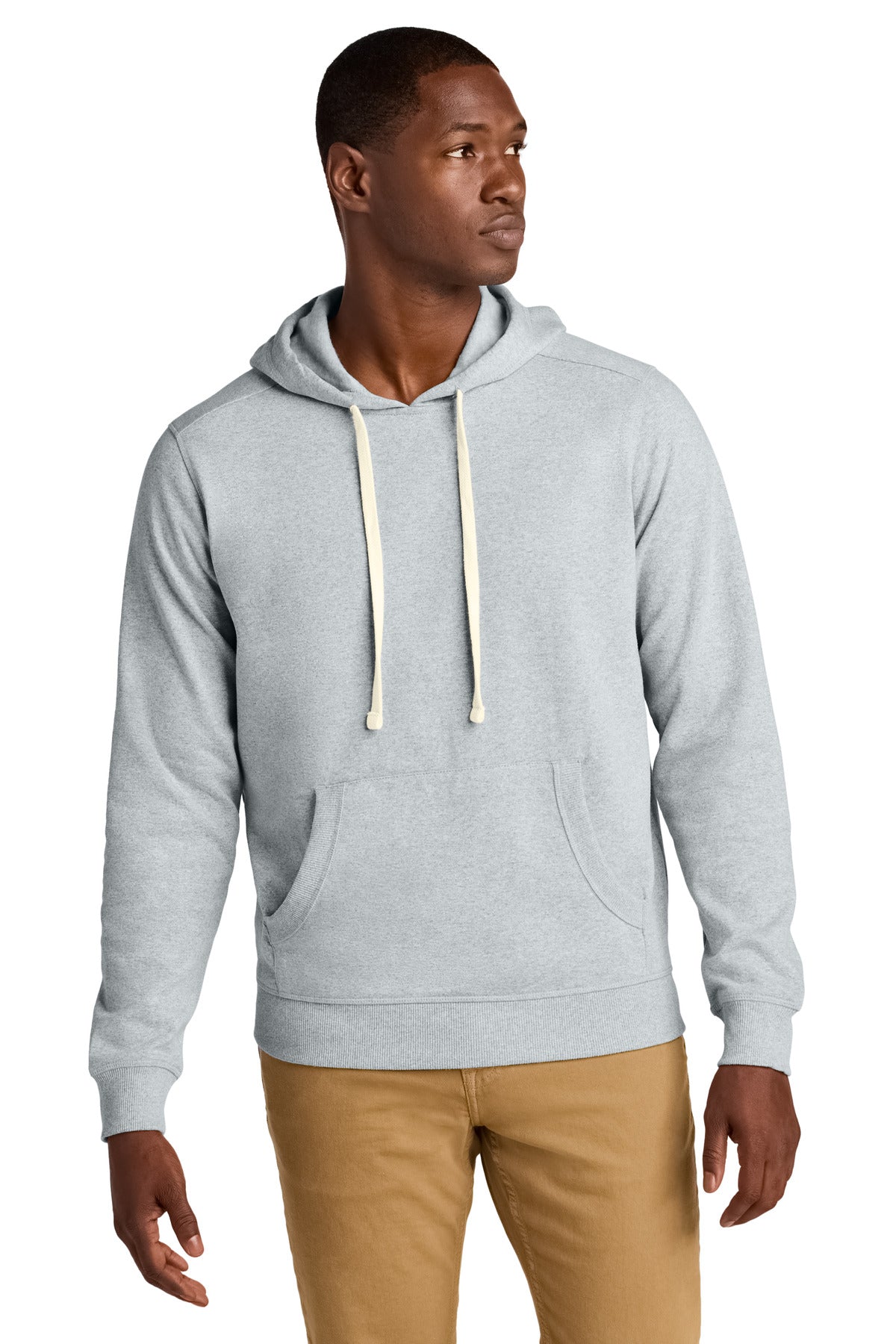 Custom logo District® Re-Fleece™Hoodie DT8100 in Light Heather Grey