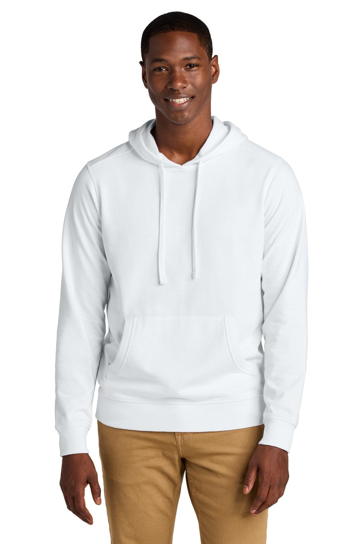 Custom logo District® Re-Fleece™Hoodie DT8100 in White