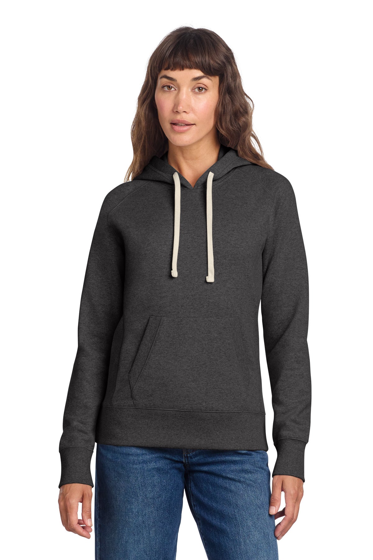Custom logo District® Women's Re-Fleece™ Hoodie DT8101 in Charcoal Heather