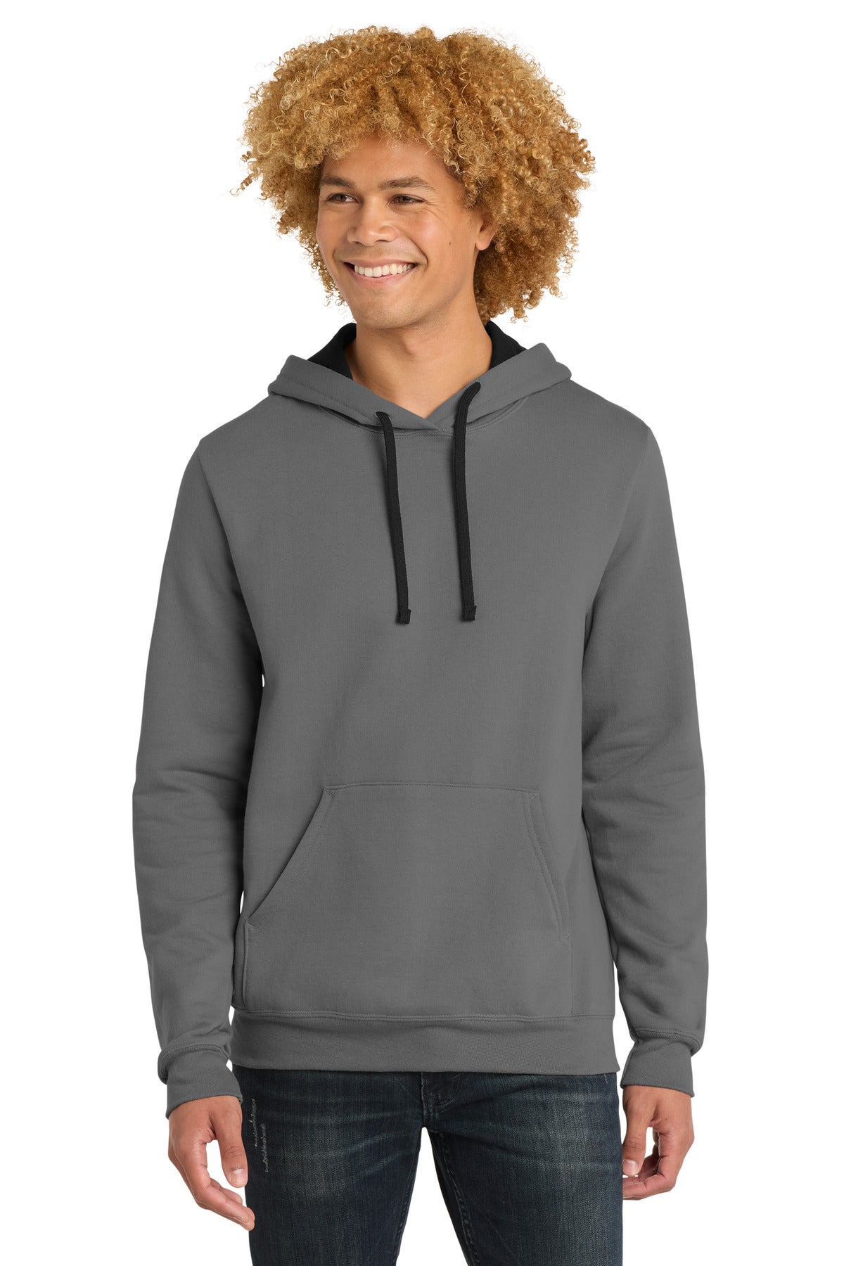 Custom logo District® The Concert Fleece® Hoodie. DT810 in Grey