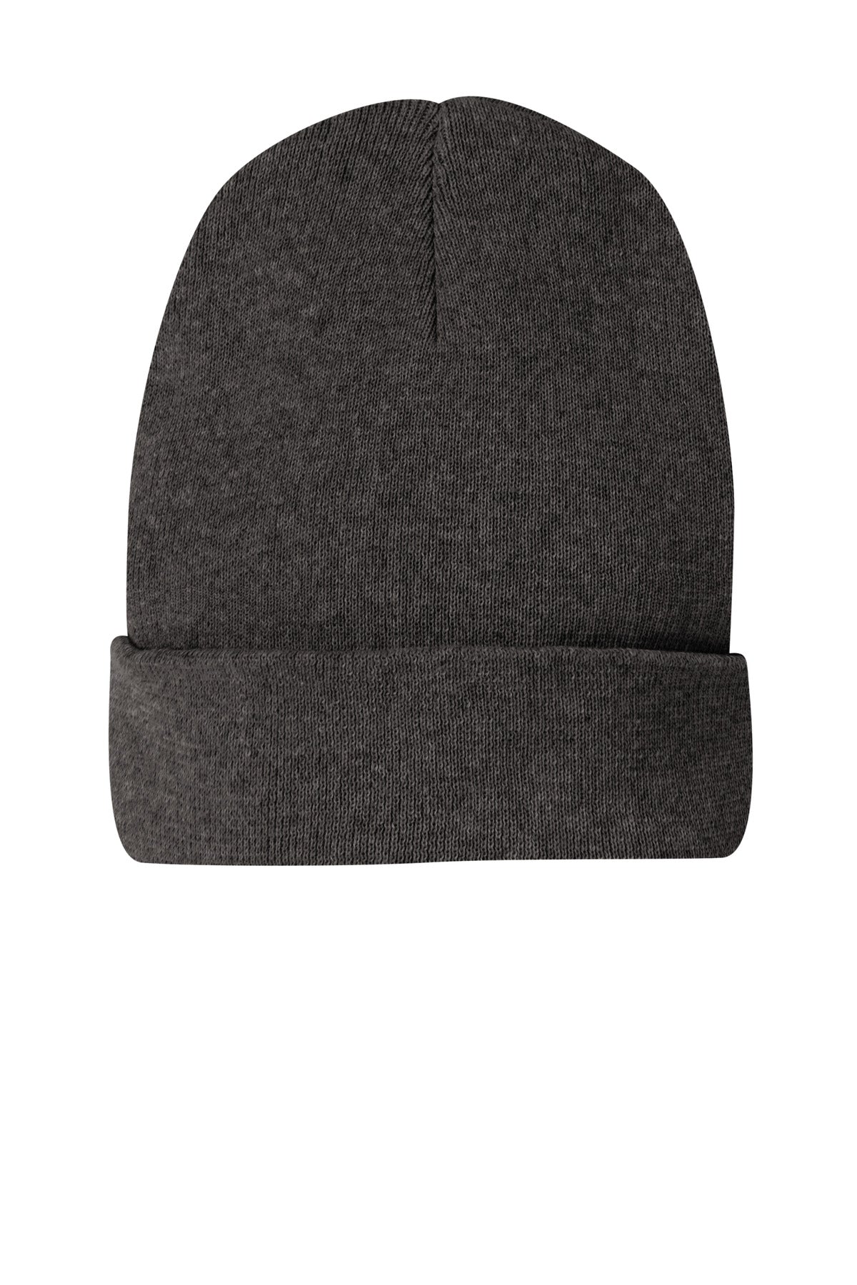 Custom logo District® Re-Beanie® DT815 in Charcoal Heather