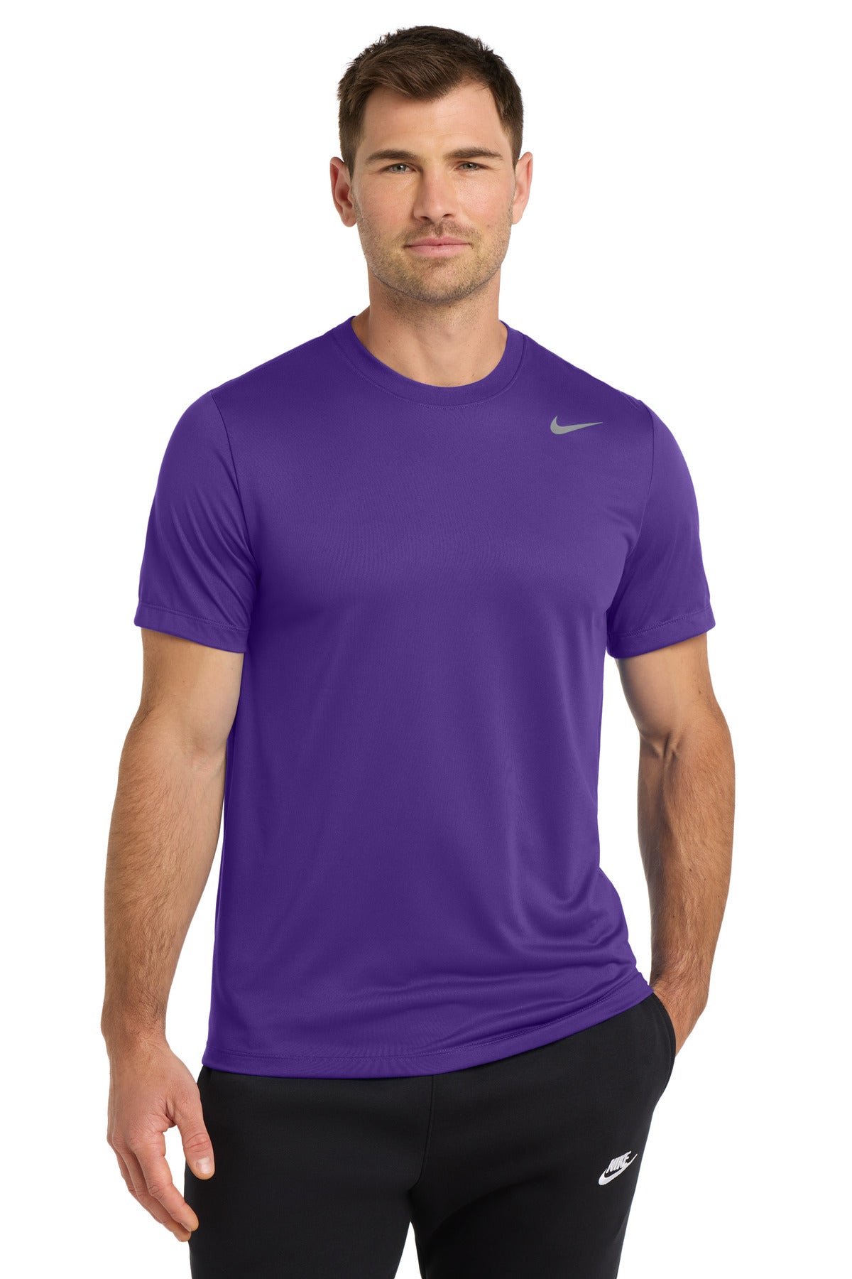 Custom logo Nike Team rLegend Tee DV7299 in Court Purple