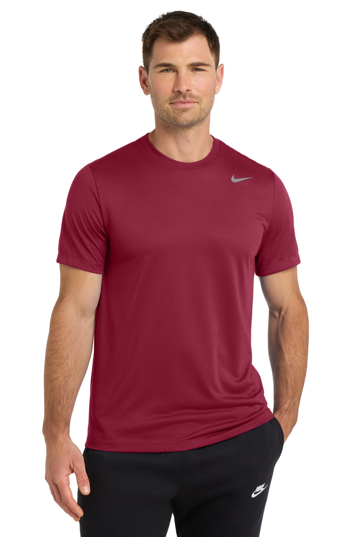 Custom logo Nike Team rLegend Tee DV7299 in Team Maroon
