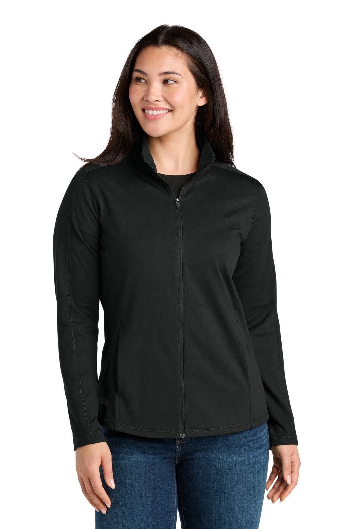 Custom logo Eddie Bauer® Women's Adventurer Full-Zip EB121 in Deep Black