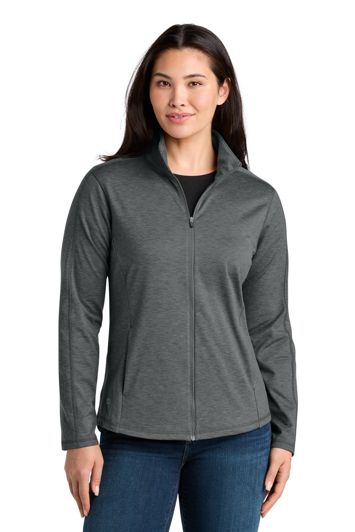 Custom logo Eddie Bauer® Women's Adventurer Full-Zip EB121 in Metal Grey Heather