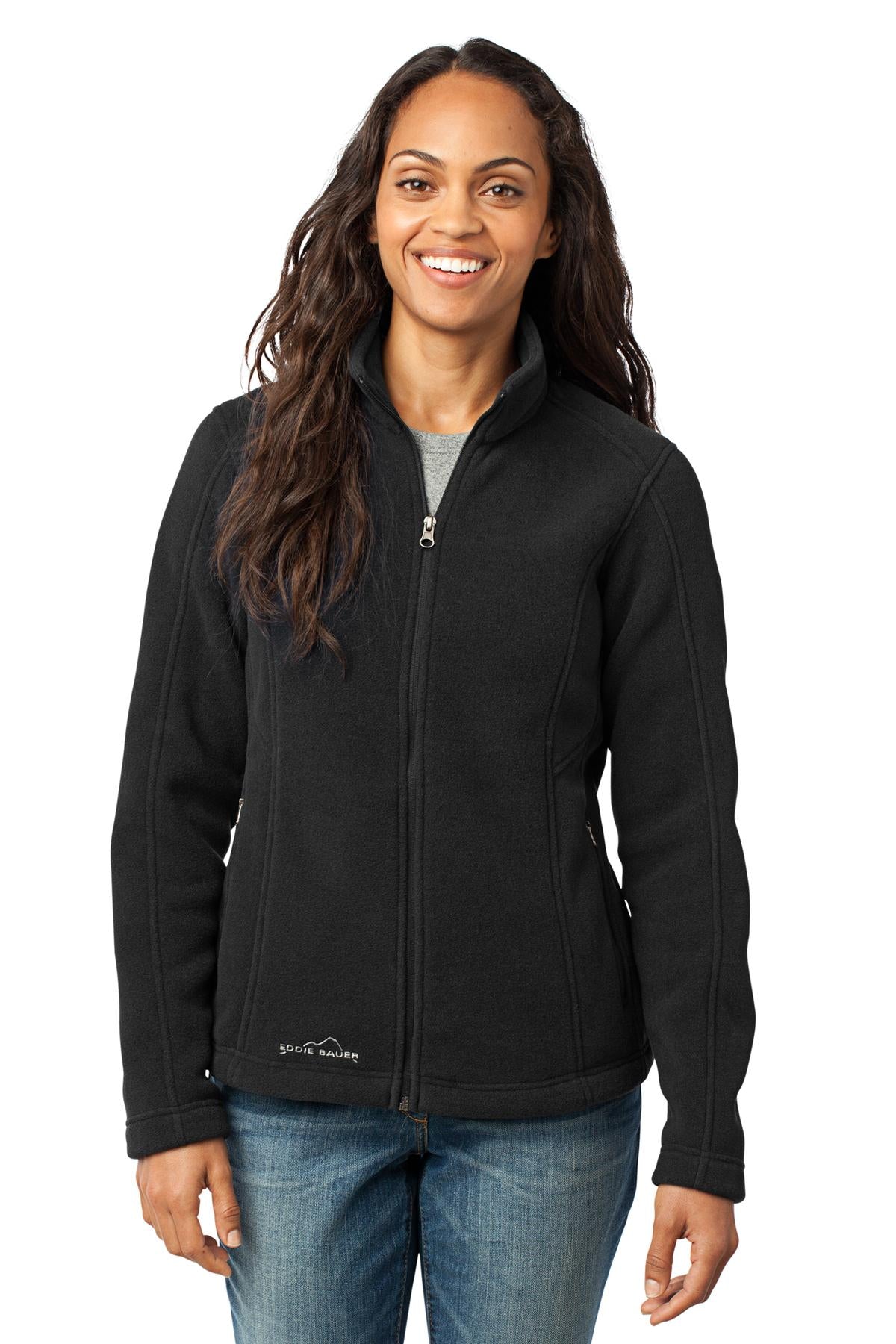 Custom logo Eddie Bauer® - Women's Full-Zip Fleece Jacket. EB201 in Black