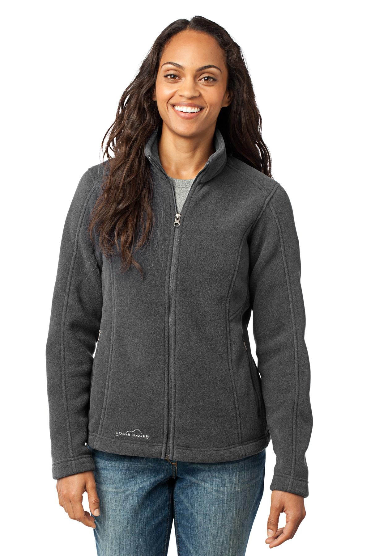 Custom logo Eddie Bauer® - Women's Full-Zip Fleece Jacket. EB201 in Grey Steel