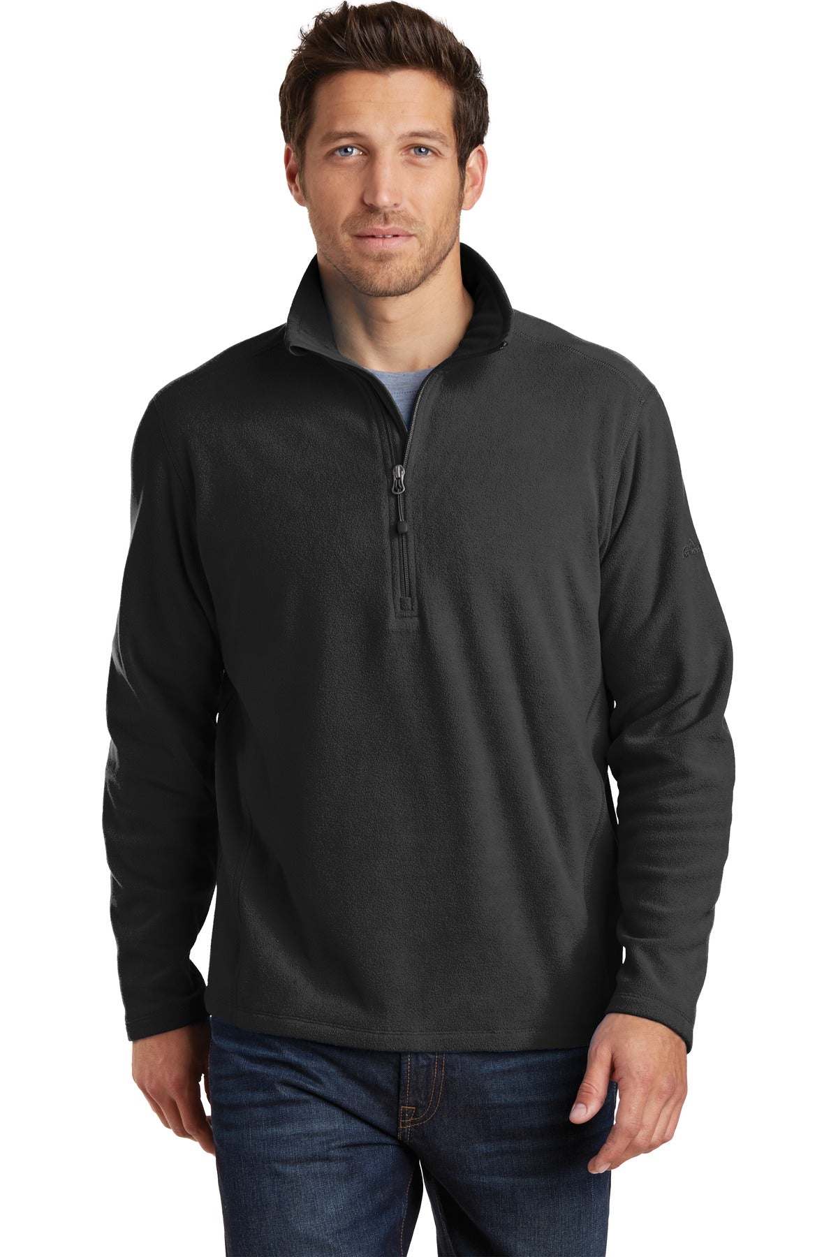 Custom logo Eddie Bauer®1/2-Zip Microfleece Jacket. EB226 in Black