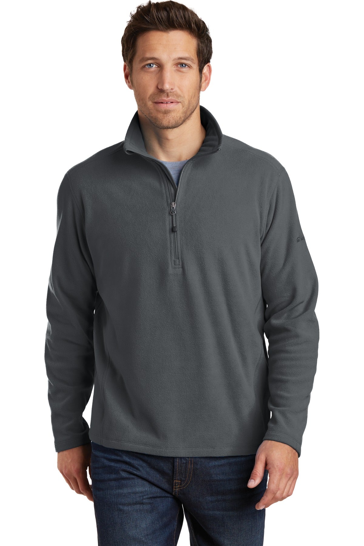 Custom logo Eddie Bauer®1/2-Zip Microfleece Jacket. EB226 in Grey Steel