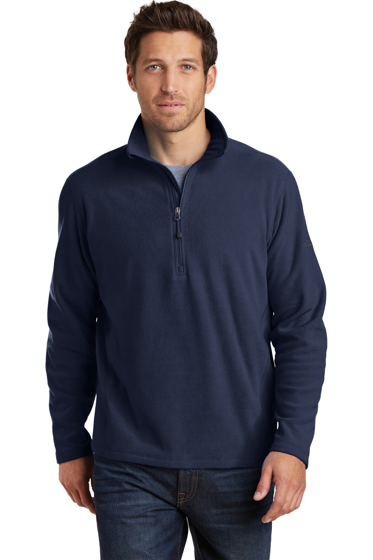 Custom logo Eddie Bauer®1/2-Zip Microfleece Jacket. EB226 in Navy