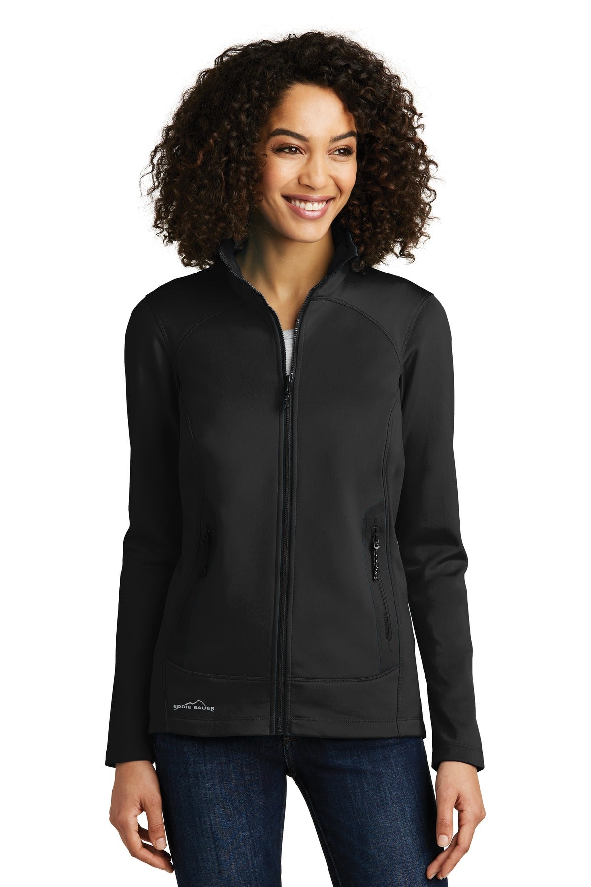 Custom logo Eddie Bauer® Women's Highpoint Fleece Jacket. EB241 in Black