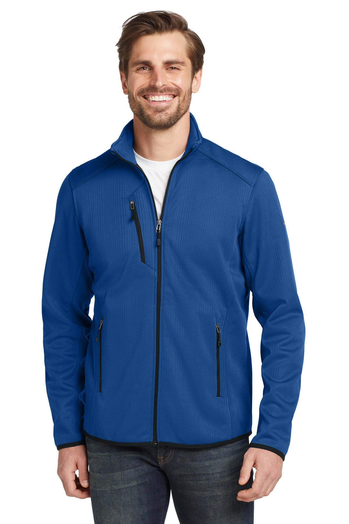 Custom logo Eddie Bauer ® Dash Full-Zip Fleece Jacket. EB242 in Cobalt Blue