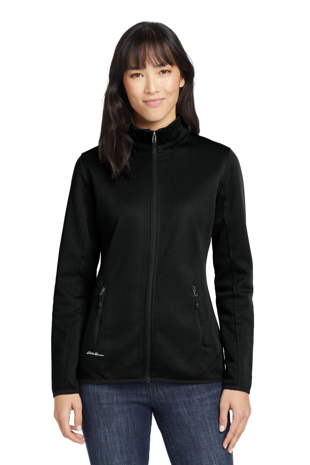 Custom logo Eddie Bauer ® Women's Dash Full-Zip Fleece Jacket. EB243 in Black