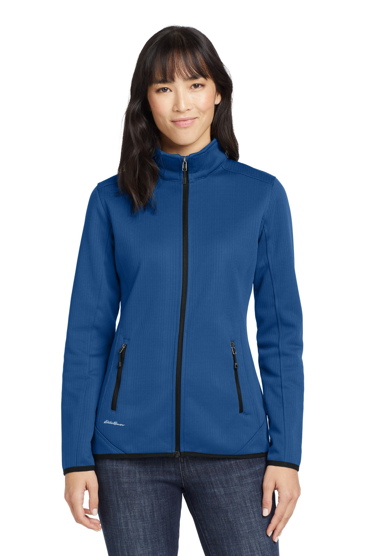 Custom logo Eddie Bauer ® Women's Dash Full-Zip Fleece Jacket. EB243 in Cobalt Blue