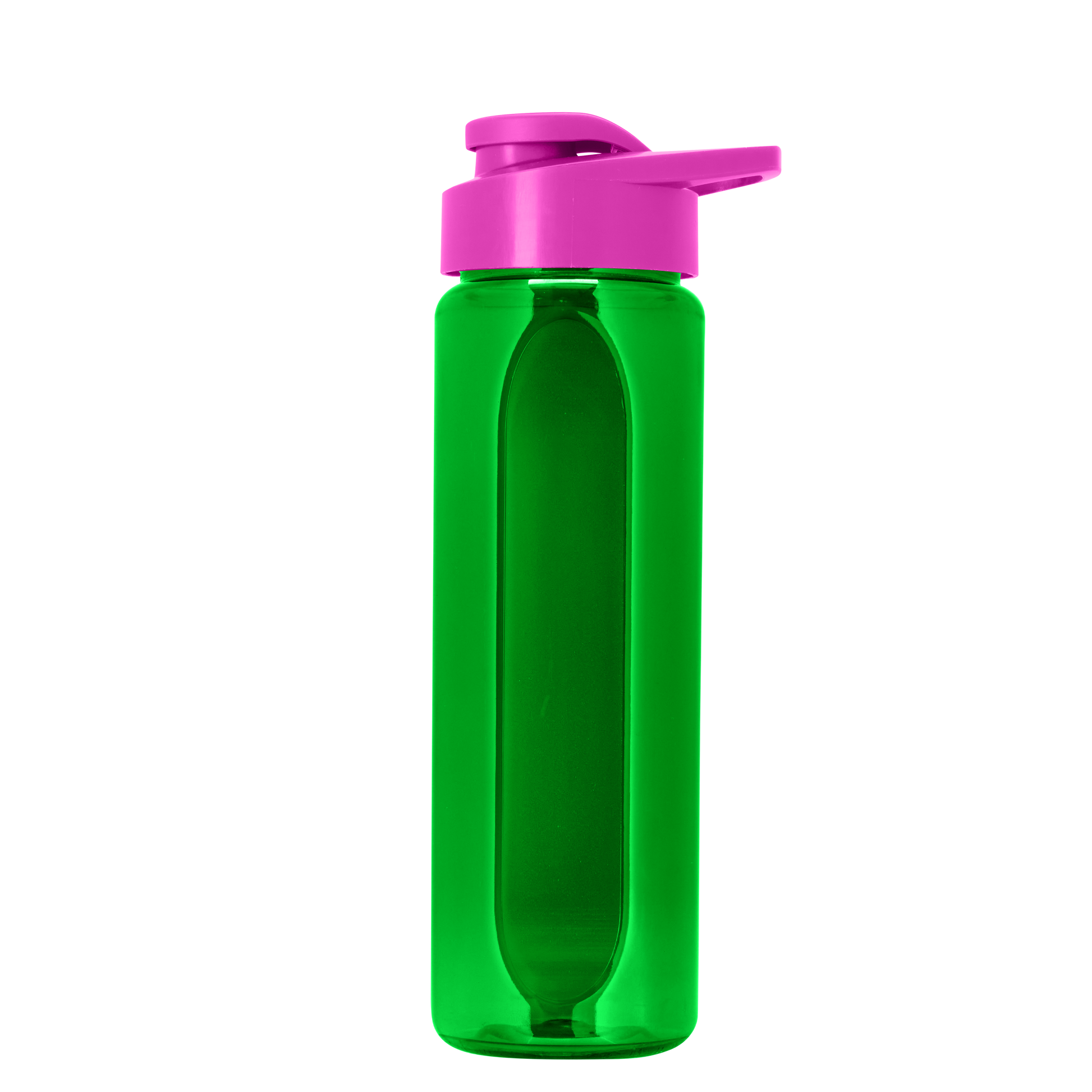 Boss Embossed RPET Bottle with Drink-Thru Lid - 26 oz.