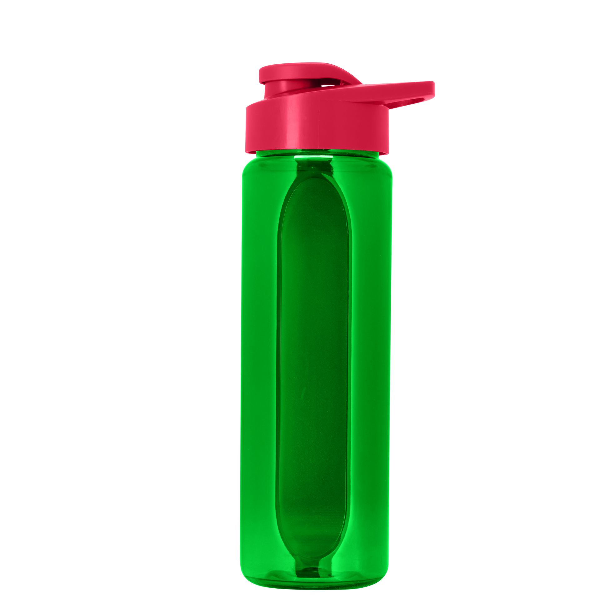 Boss Embossed RPET Bottle with Drink-Thru Lid - 26 oz.