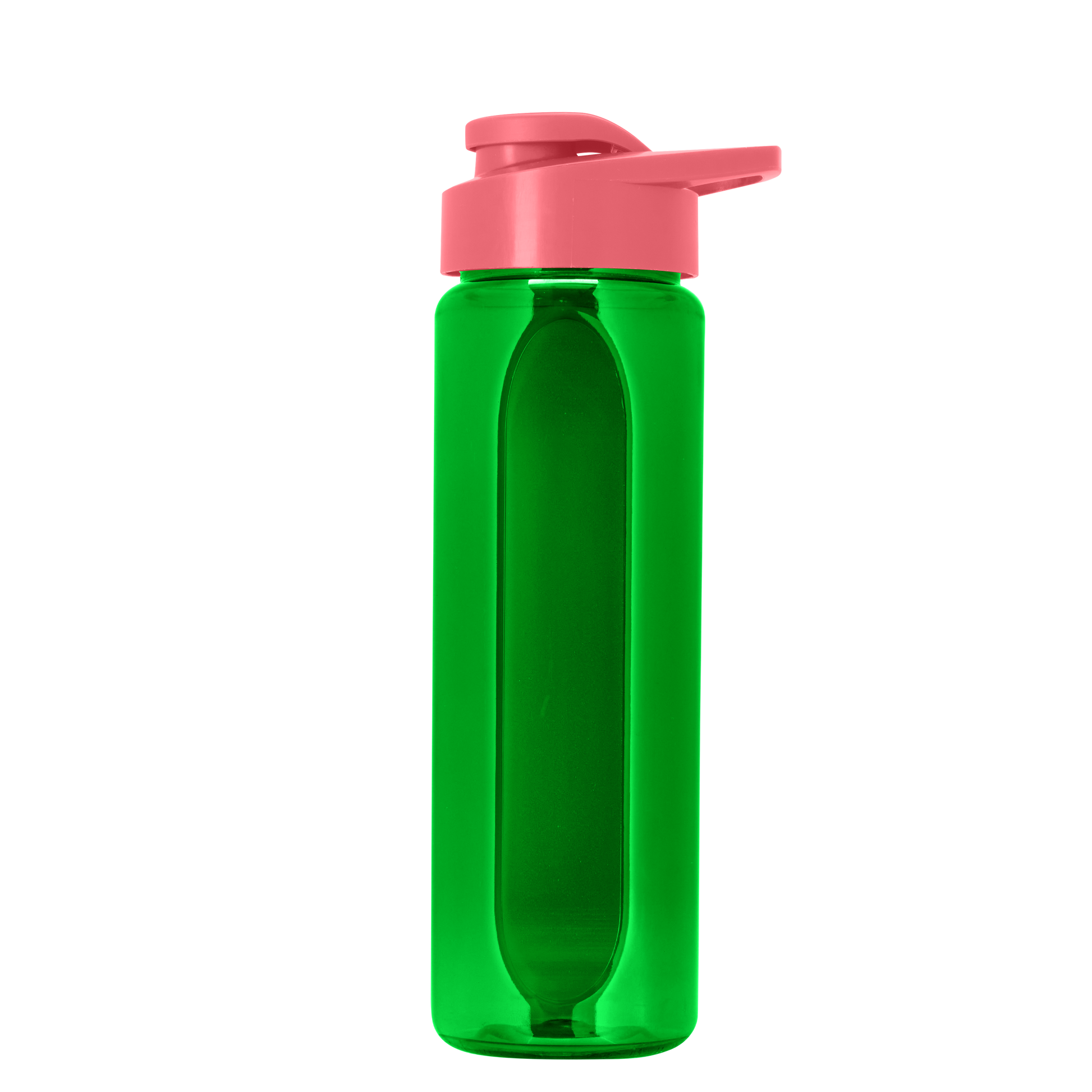 Boss Embossed RPET Bottle with Drink-Thru Lid - 26 oz.