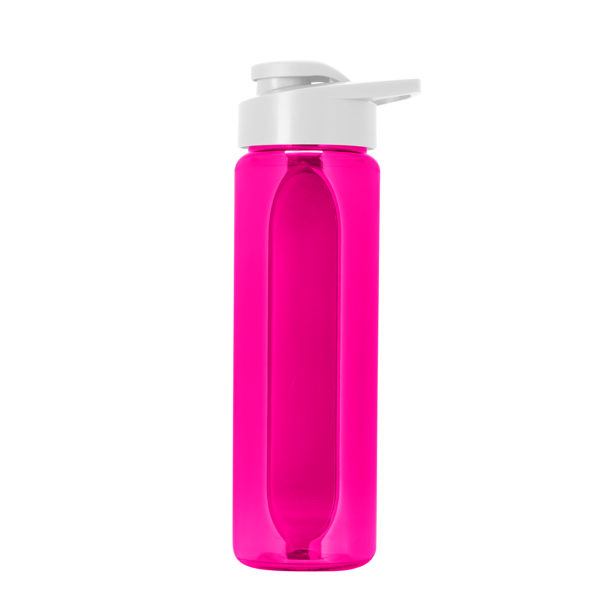 Boss Embossed RPET Bottle with Drink-Thru Lid - 26 oz.