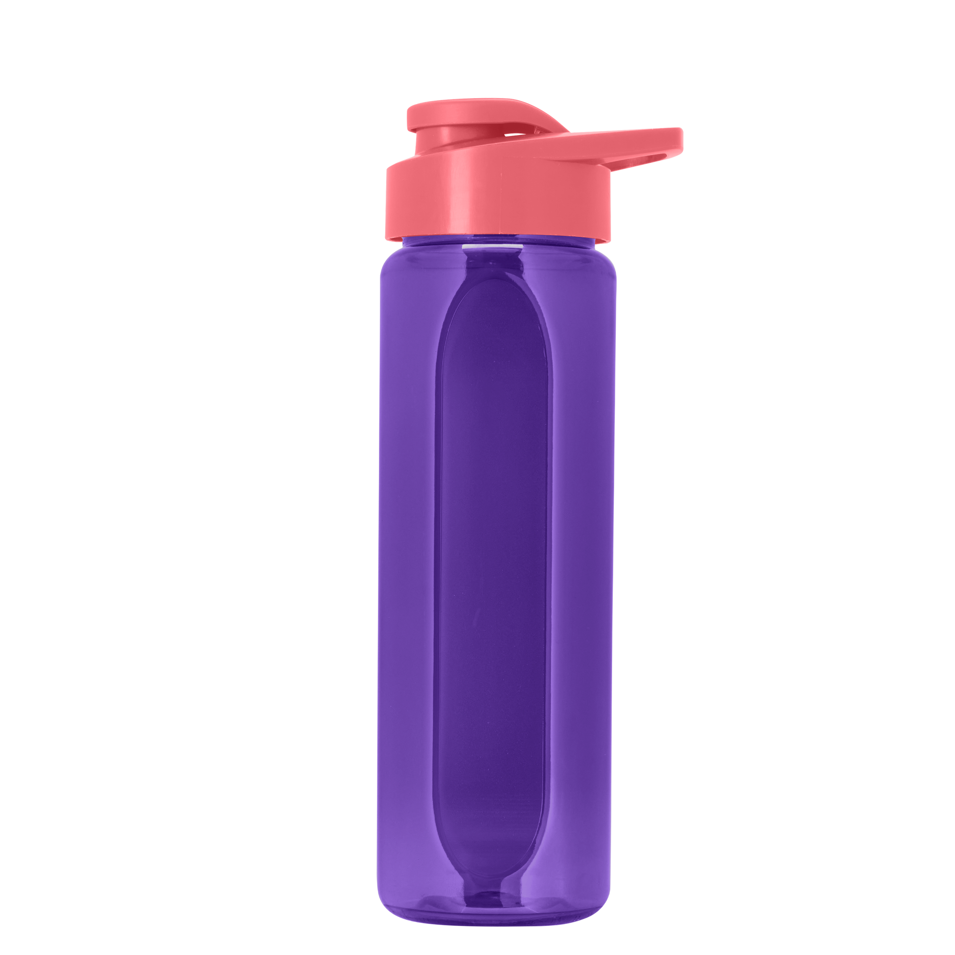 Boss Embossed RPET Bottle with Drink-Thru Lid - 26 oz.