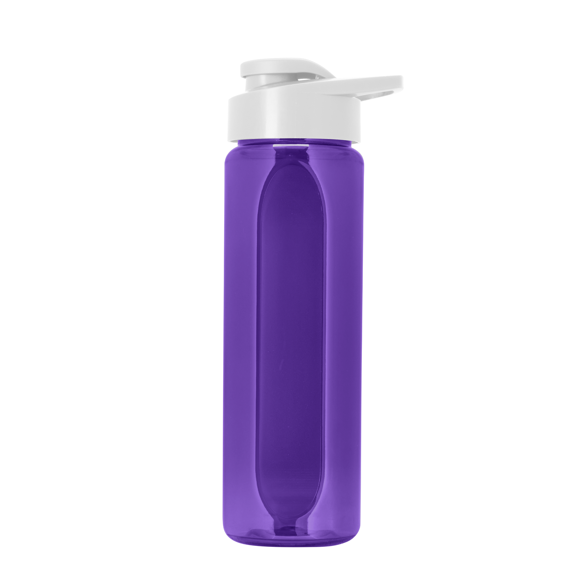 Boss Embossed RPET Bottle with Drink-Thru Lid - 26 oz.