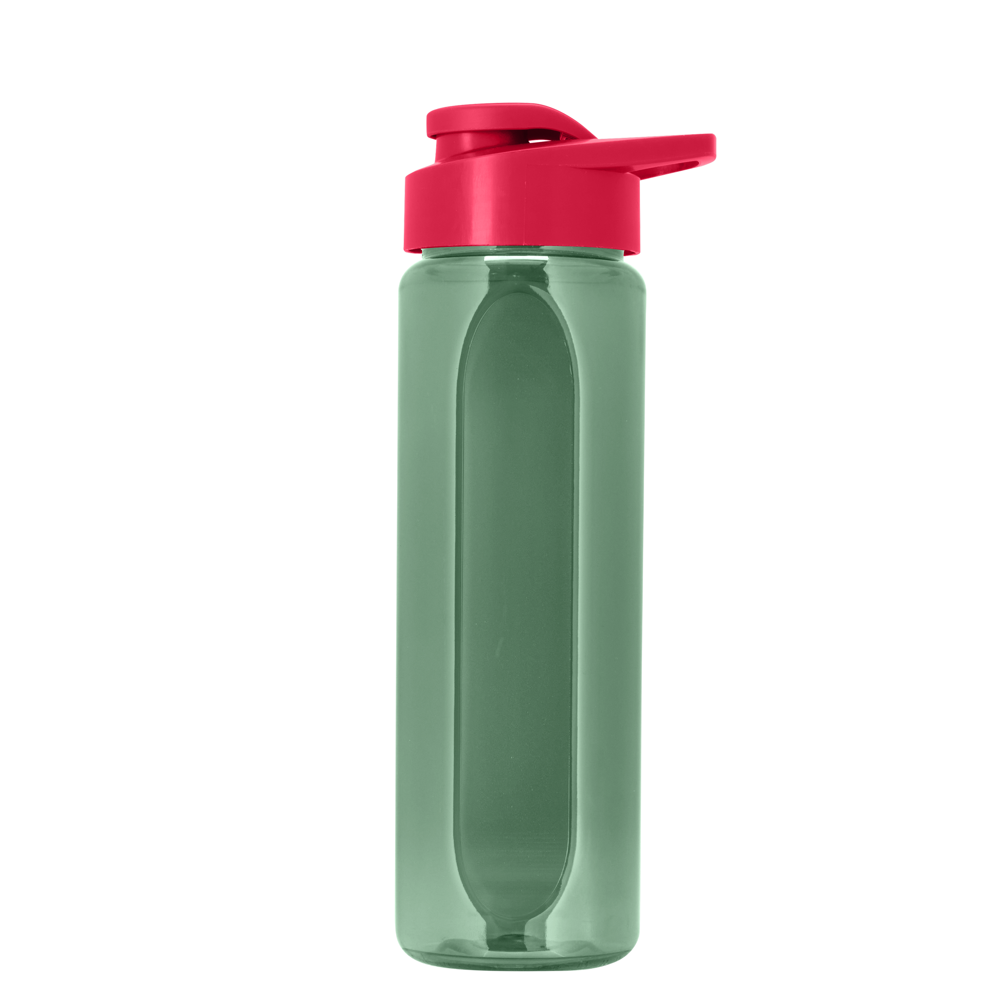 Boss Embossed RPET Bottle with Drink-Thru Lid - 26 oz.