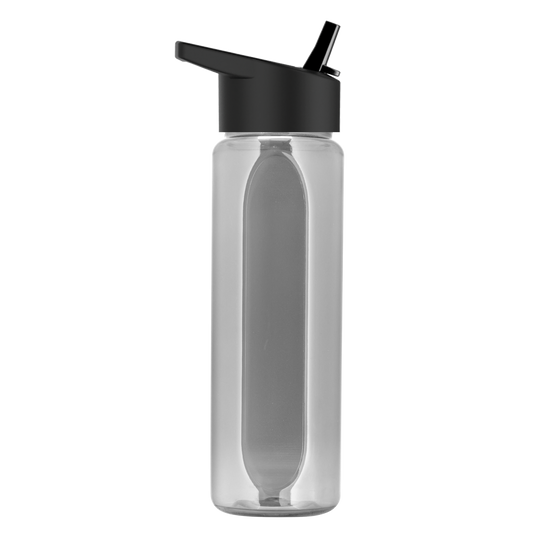Boss Embossed RPET Bottle with Flip-Straw Lid - 26 oz.