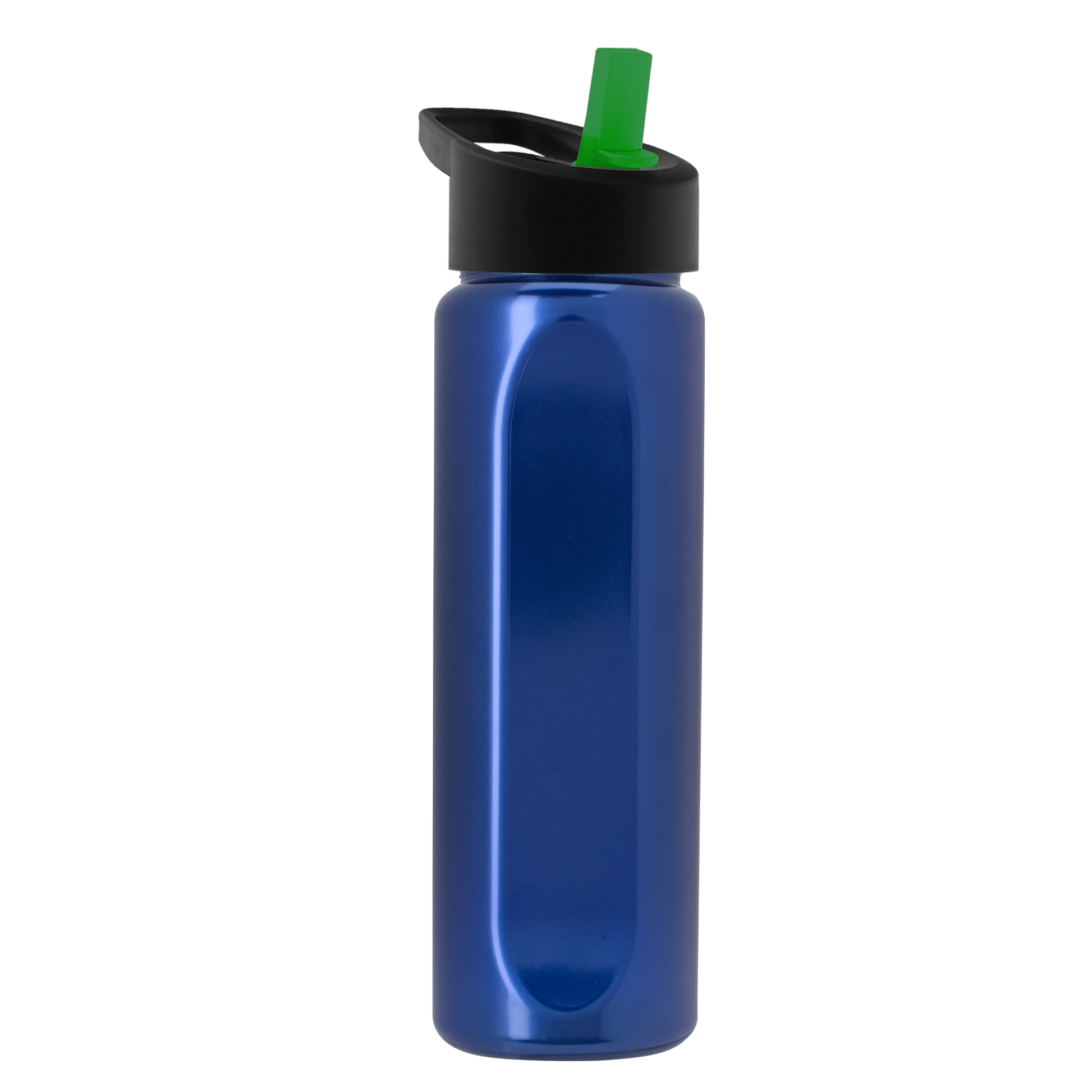 Boss Embossed RPET Bottle with Flip-Straw Lid - 26 oz.