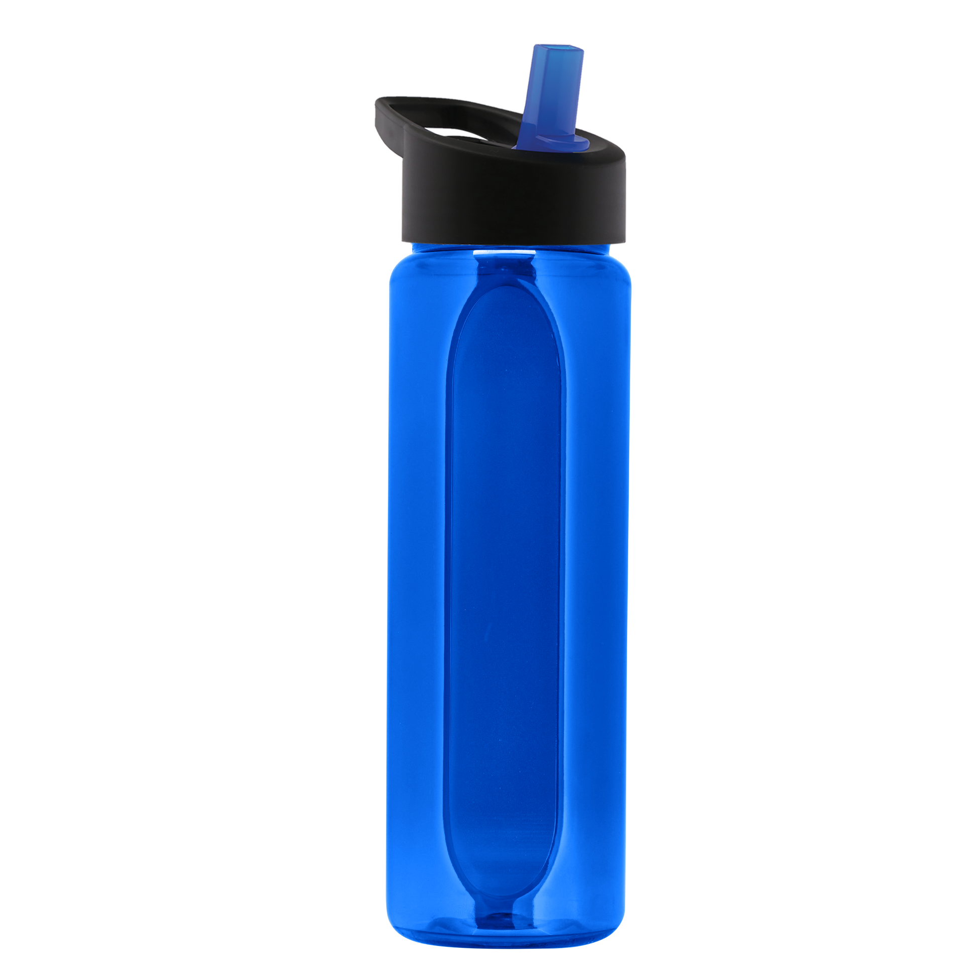 Boss Embossed RPET Bottle with Flip-Straw Lid - 26 oz.