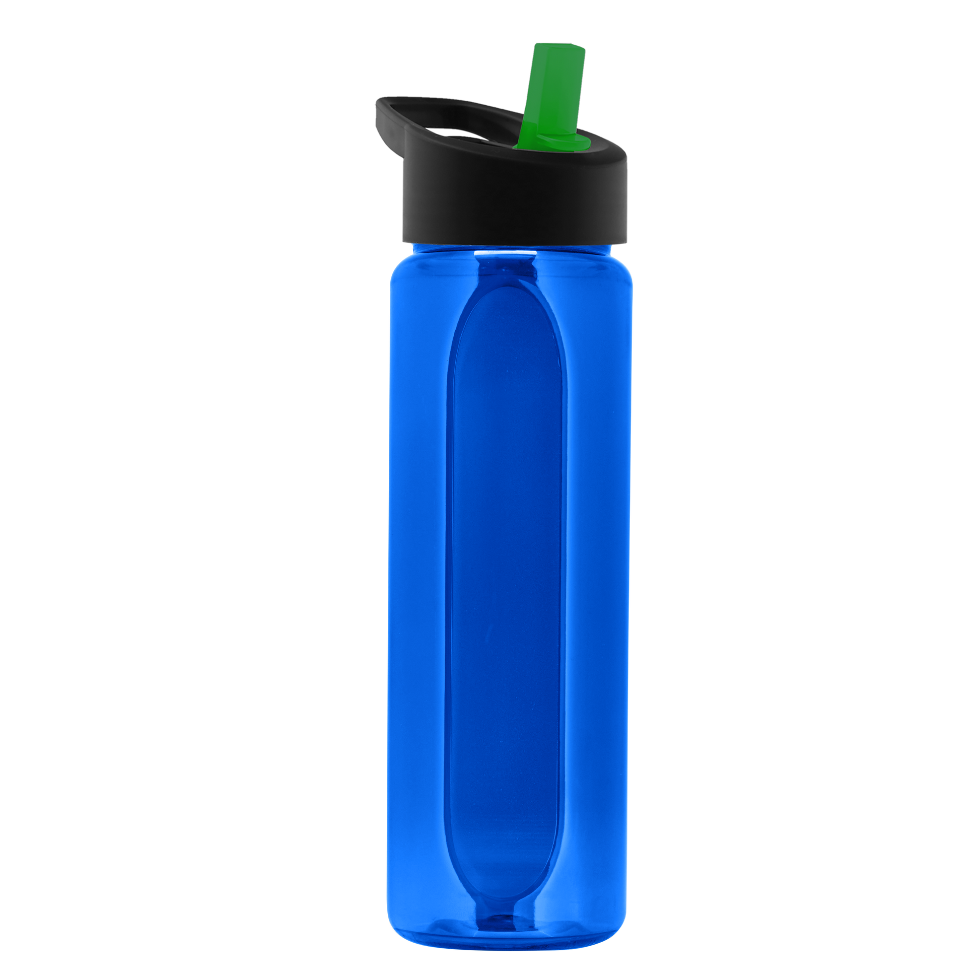 Boss Embossed RPET Bottle with Flip-Straw Lid - 26 oz.
