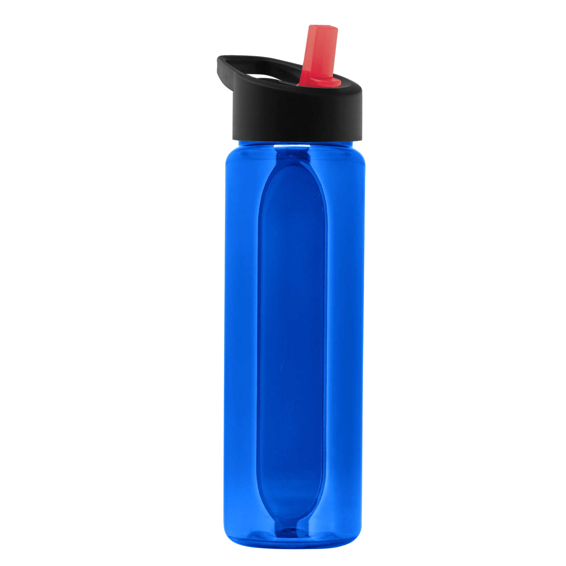 Boss Embossed RPET Bottle with Flip-Straw Lid - 26 oz.