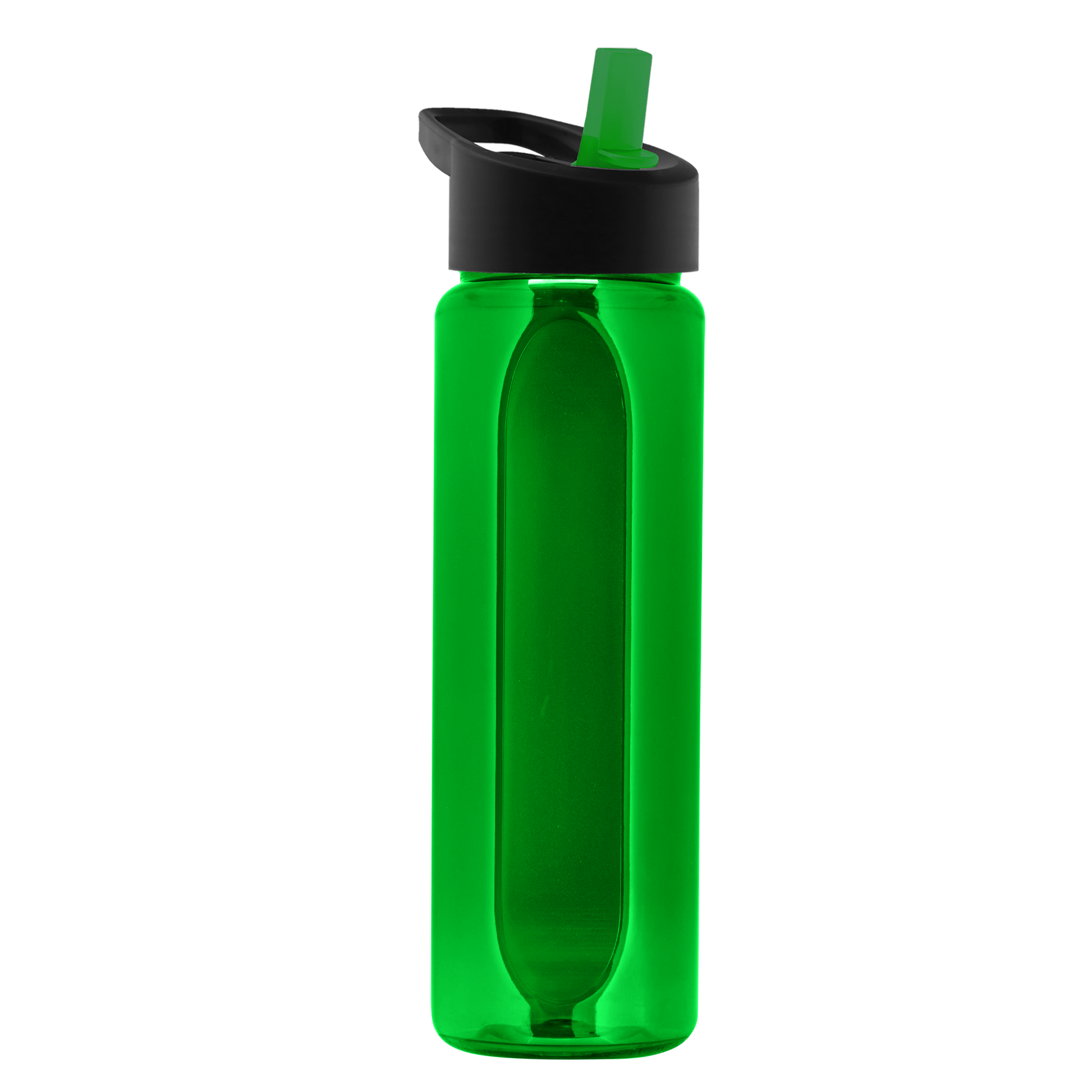 Boss Embossed RPET Bottle with Flip-Straw Lid - 26 oz.