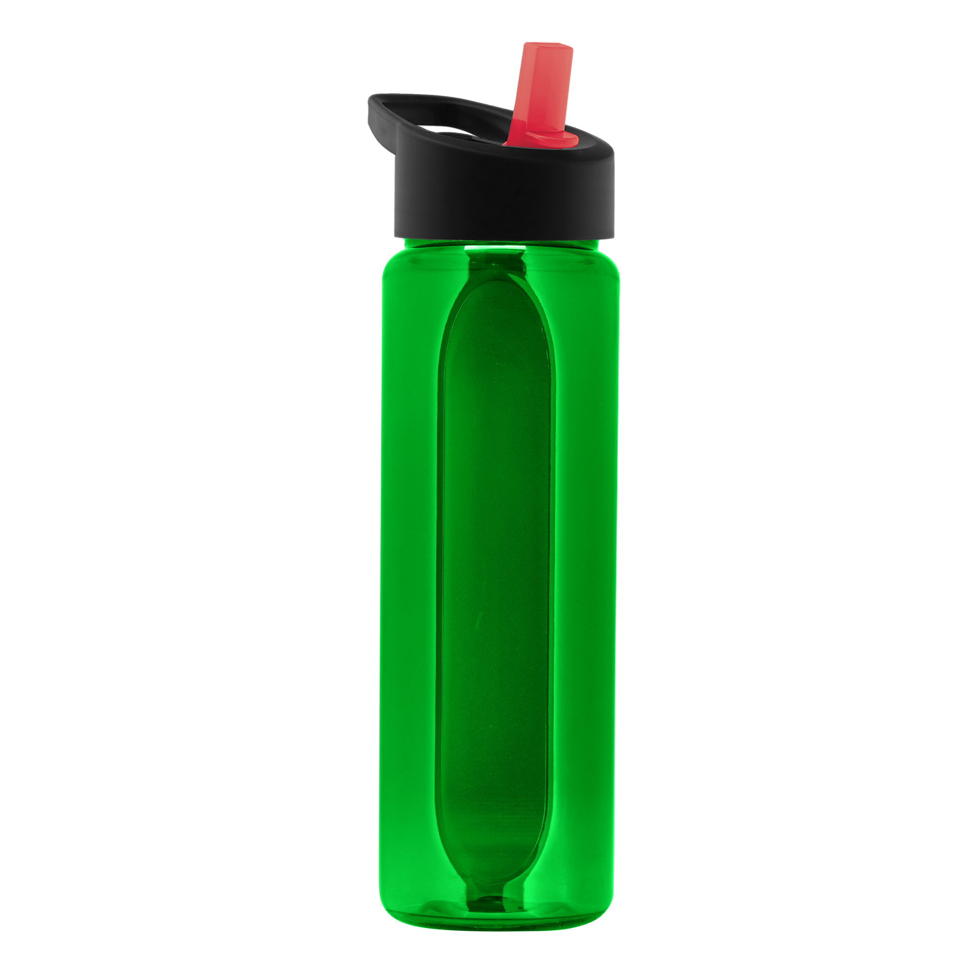 Boss Embossed RPET Bottle with Flip-Straw Lid - 26 oz.