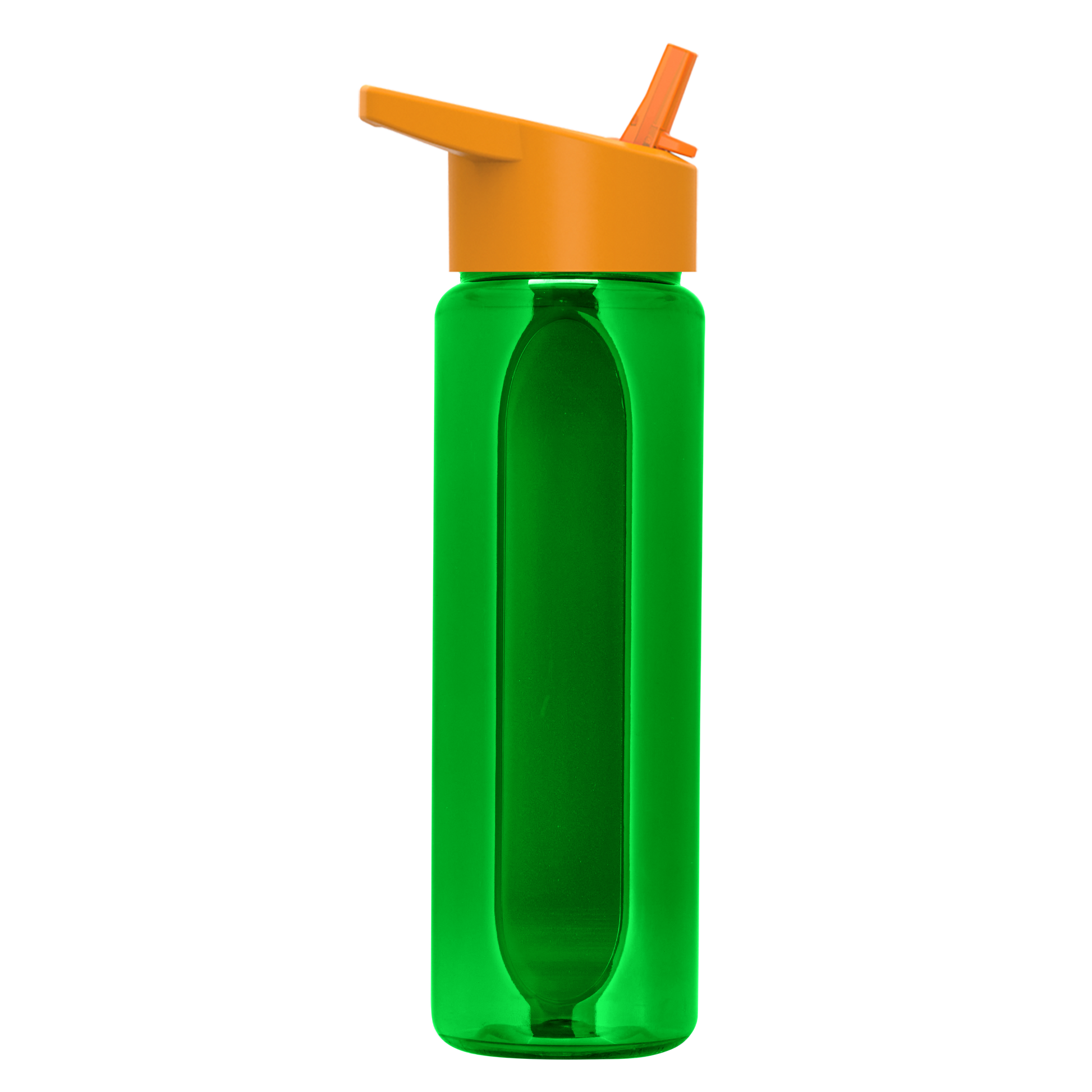 Boss Embossed RPET Bottle with Flip-Straw Lid - 26 oz.